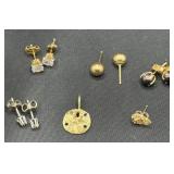 14k Gold Earrings and Pendant/Diamonds are Real