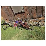 Four Used Bicycle Frames