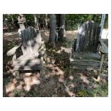 3 Weathered Wooden Adirondack Chairs ++++