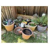 Large Lot of Flower pots and Garden Decor