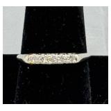 14K White Gold Ring Wedding Band, Size 9.75