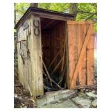 Wooden Garden Shed with Tools and Accessories
