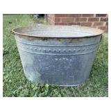 Vintage Galvanized Metal Tub