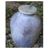 Ceramic Urn with Metal Sundial Lid