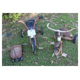 Vintage Tricycles and Pull Wagon Collection