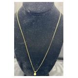 14K Gold 13-Inch Necklace with Pendant