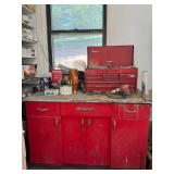 Snap-On Tool Chest and Cabinet Set with Tools