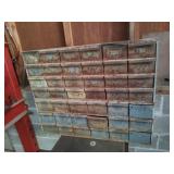 Metal Parts Bin and Contents