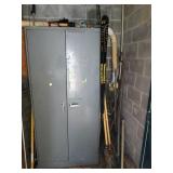 Metal Cabinet, Contents, Yard Tools