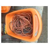 Orange Tote Full of Cords