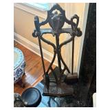 Cast Iron Fireplace Tool Set with Stand