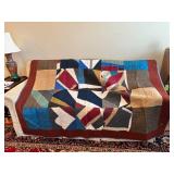 Hand-stitched Patchwork Crazy Quilt
