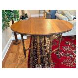 Oak Drop-Leaf Gateleg Table with Turned Legs