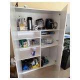 White Storage Cabinet With Contents Included