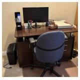 Office Desk with Chair, Mat and Accessories