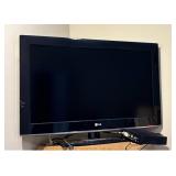 36" LG Flat Screen TV and TV Tray Table