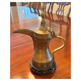 Brass Middle Eastern Coffee Pot with Handle