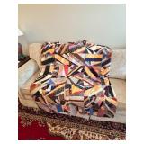 Handmade Multi-Color Crazy Patchwork Quilt