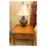 Century End Table with Lamp Included