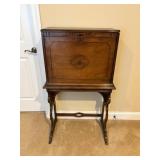 Wooden Secretary Desk with Decorative Legs