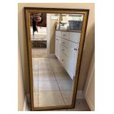 Rectangular Wall Mirror With Gold-Tone Frame