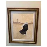 Framed Signed Artwork Depicting a Figure