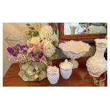 Milk Glass and Glass Vases