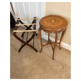 Folding Luggage Rack and Inlaid Side Table