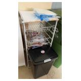 Sterilite TouchTop Trash Can and Wire Rack