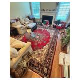 Hand-Knotted Wool Persian-Style Rug