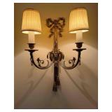 2 Ornate Two-Light Wall Sconces