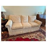 Ethan Allen Sofa with Neutral Paisley Upholstery
