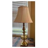 Brass Table Lamp With Fabric Shade