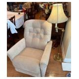Swivel Recliner Chair and Lamp Set