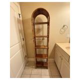 Wicker and Wood 5-Shelf Display Unit