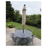 Metal Outdoor Patio Set with Umbrella