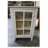 Solid Wood Glass Door 3 Shelf Cabinet