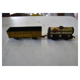 Vtg Tin Metal Train Cars