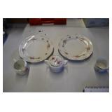 Bavaria Dinner Plates, Sugar & Creamer