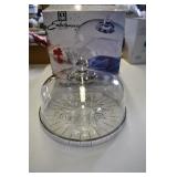 Anchor Hocking 2 pc Cake Plate Set