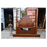 Vtg Solid Wood Queen Size Bed