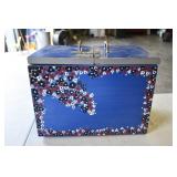 Hand Painted Wood Storage Box