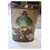 Vtg JL Clark Metal Wastebasket