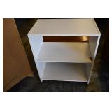 Pressboard White Rolling Cart