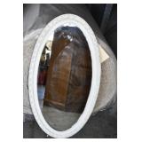 Painted Plastic Oval Wall Mirror