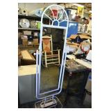 Painted Floor Swivel Mirror