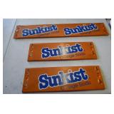 Vtg Metal Sunkist Soda Display Signs