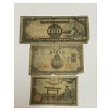 Three Historical Bank Notes
