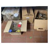 Vtg Glassware, Canisters, and Oil & Vinegars