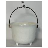 3.5" VTG Milk Glass Cauldron
